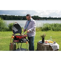 TravelQ 2225 Portable Propane Gas Grill - Orange - OPEN BOX