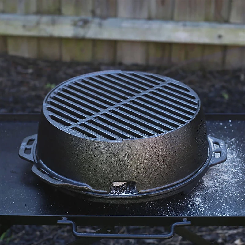 12 inch Cast Iron Portable Round Kickoff Grill