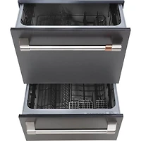 49 dBA Matte Black Double Drawer Dishwasher