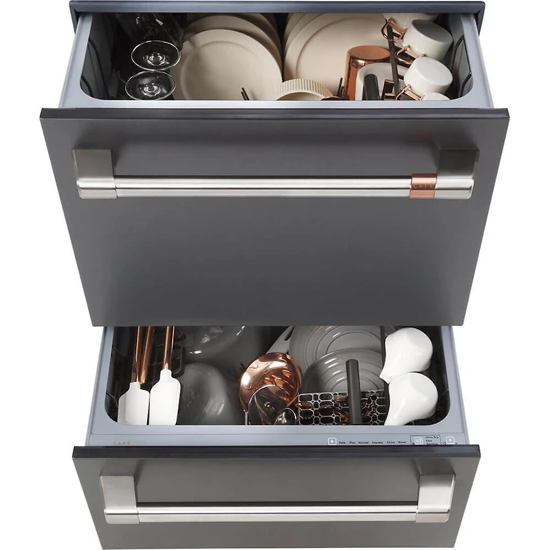 49 dBA Matte Black Double Drawer Dishwasher