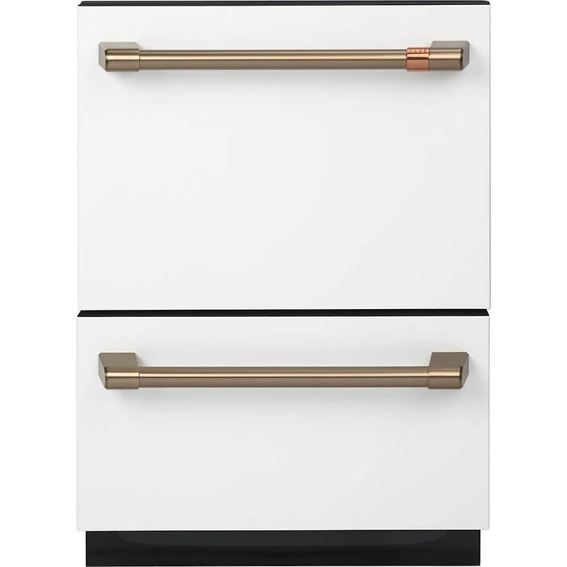49 dBA Matte White Double Drawer Dishwasher