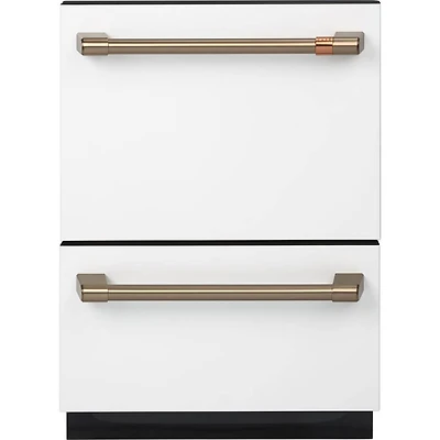 49 dBA Matte White Double Drawer Dishwasher