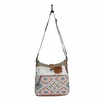 Multipastels Hairon Cowhide Tribal Shoulder Bag