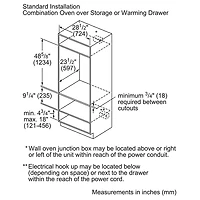 30 inch 800 Series Stainless Single Electric Convection Wall Oven w/ Built-In Microwave