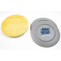 Melamine with Bamboo Dining Set - Grey