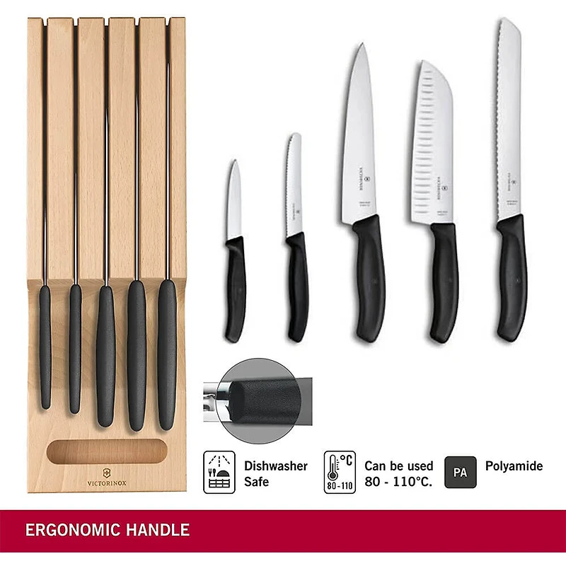 Swiss Classic 5-Piece In-Drawer Knife Holder
