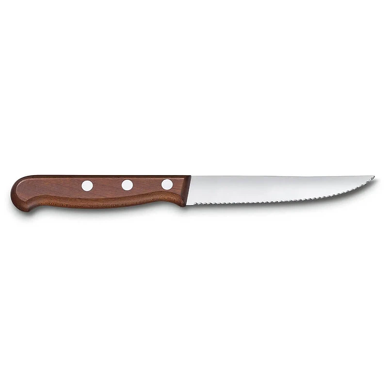 2-Piece Wood Steak Knife Set - Wavy Edge