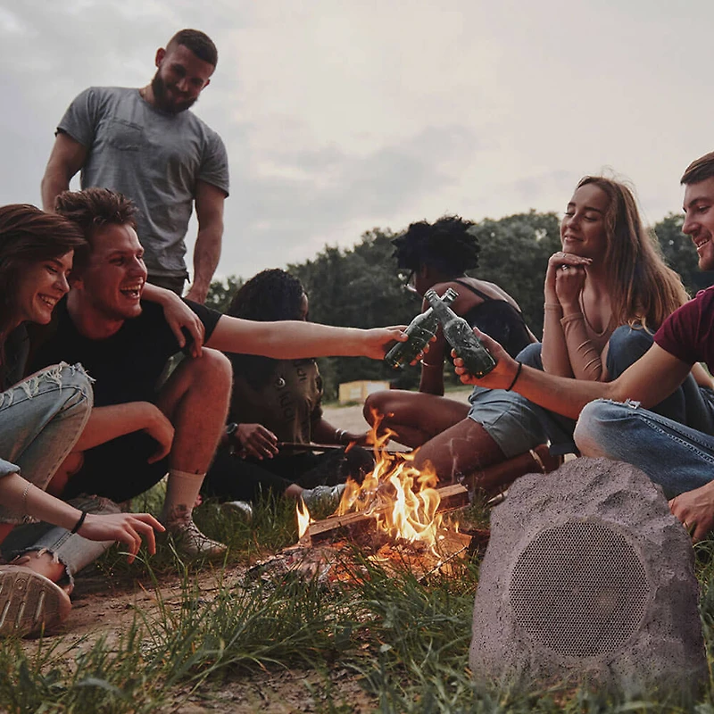 Wireless Outdoor Rechargeable Stereo Rock Speakers Pair