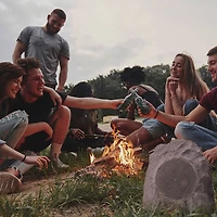 Wireless Outdoor Rechargeable Stereo Rock Speakers Pair