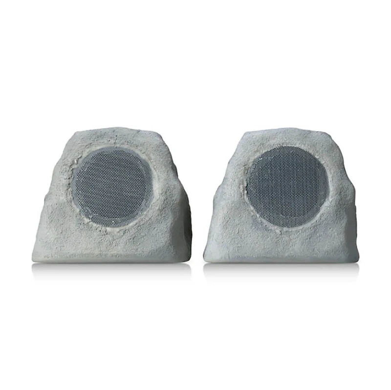 Rechargeable Bluetooth Outdoor Solar Rock LED Speakers Pair with Multilink