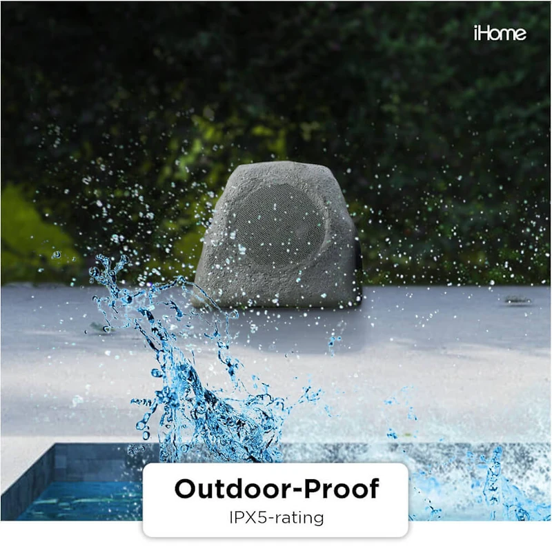 Rechargeable Bluetooth Outdoor Solar Rock LED Speakers Pair with Multilink