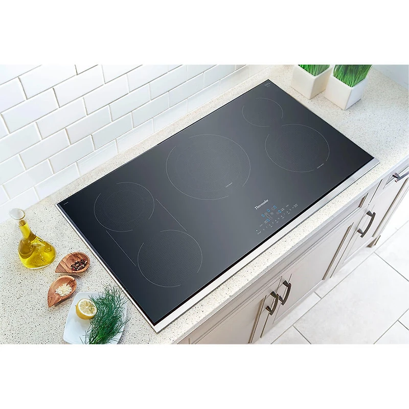 36 inch Masterpiece Series Black Built-In Electric Cooktop