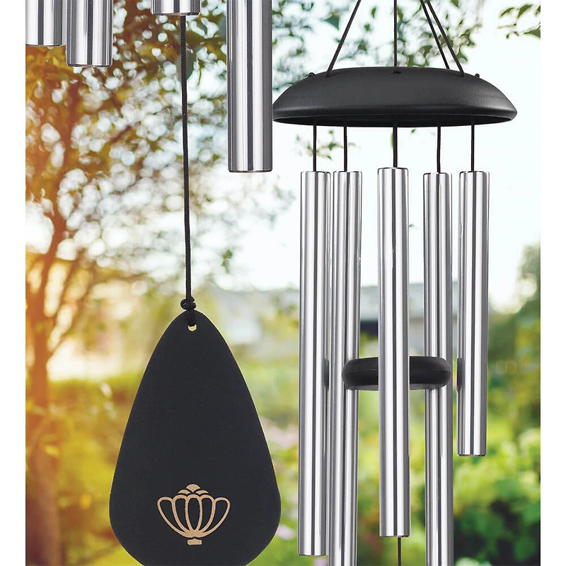 25 inch Classic Wind Chime - Black/Silver