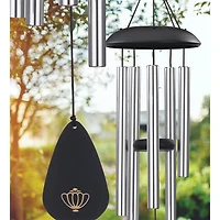 25 inch Classic Wind Chime - Black/Silver
