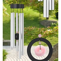 32 inch Healing Stone Wind Chime - Rose Quartz