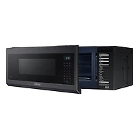 1.1 Cu. Ft. Black Stainless Smart SLIM Over-the-Range Microwave - OPEN BOX