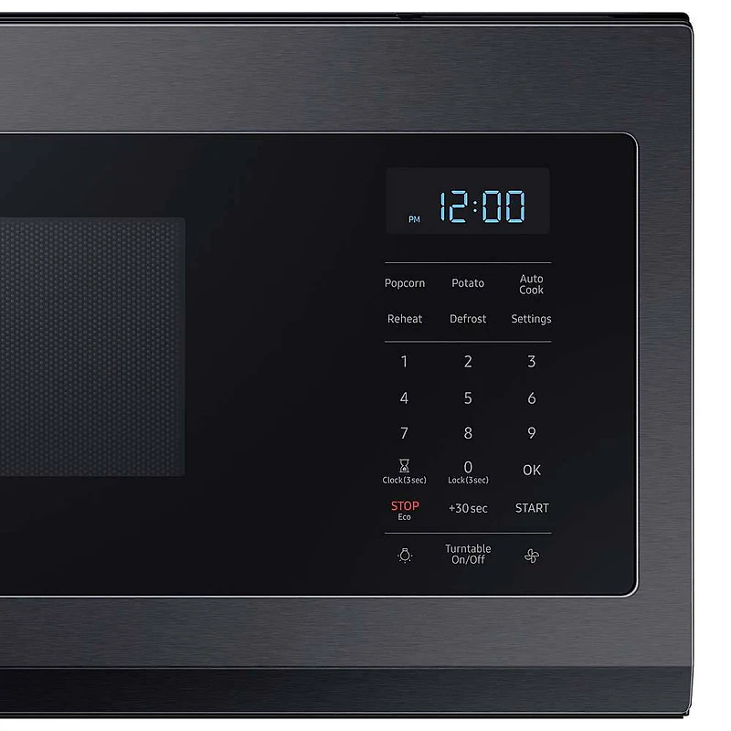 1.1 Cu. Ft. Black Stainless Smart SLIM Over-the-Range Microwave - OPEN BOX