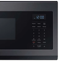 1.1 Cu. Ft. Black Stainless Smart SLIM Over-the-Range Microwave - OPEN BOX