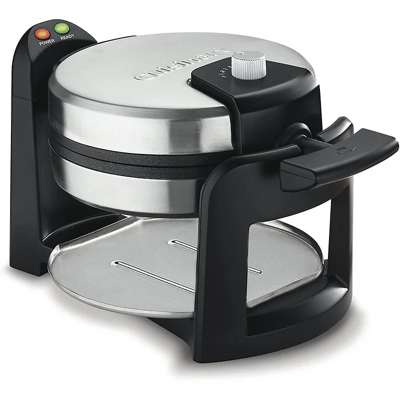 Round Flip Belgian Waffle Maker