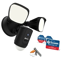 Wi-Fi Floodlight Security Camera - Black