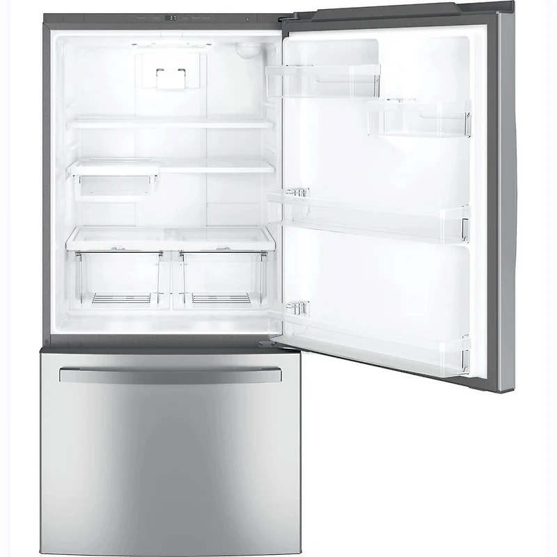 24.8 Cu. Ft. Stainless Steel Bottom-Freezer Refrigerator