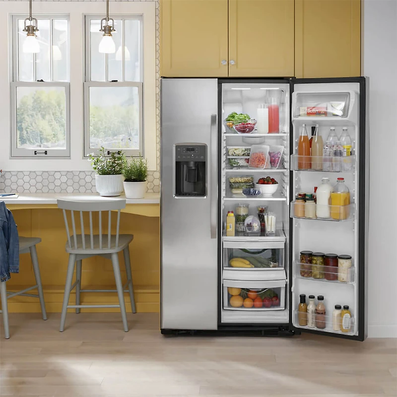 23.0 Cu. Ft. Slate Side-By-Side Refrigerator