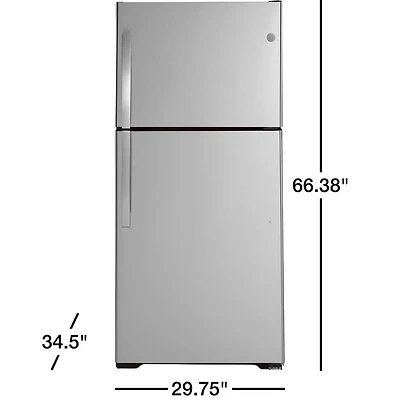 19.2 Cu. Ft. Stainless Top-Freezer Refrigerator