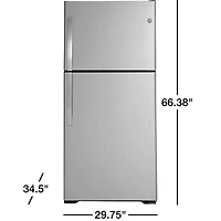 19.2 Cu. Ft. Stainless Top-Freezer Refrigerator