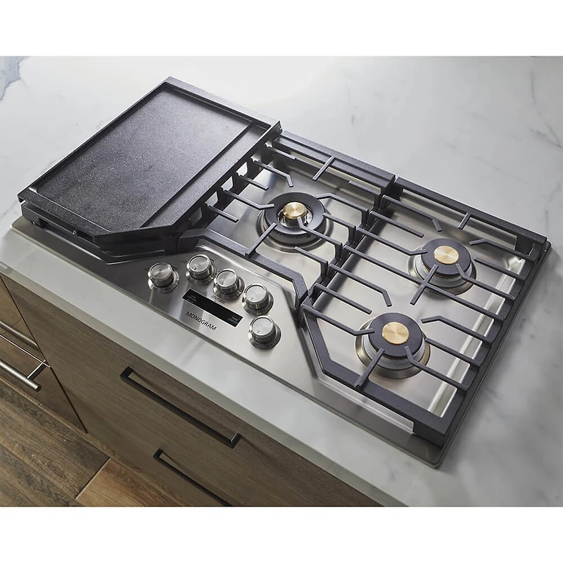 36 inch Stainless Smart Deep-Recessed Gas Cooktop