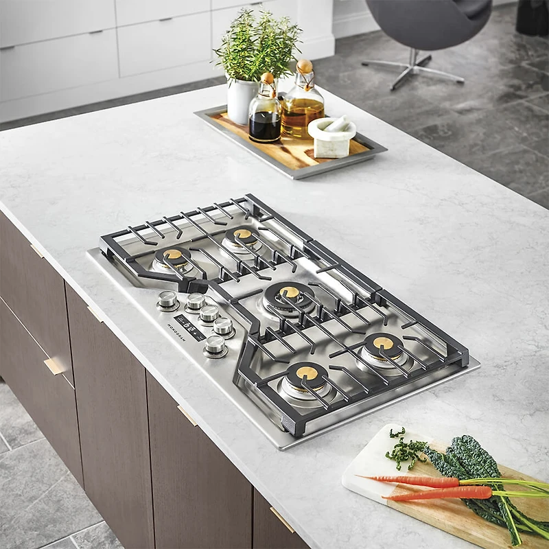 36 inch Stainless Smart Deep-Recessed Gas Cooktop