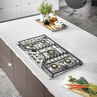 36 inch Stainless Smart Deep-Recessed Gas Cooktop