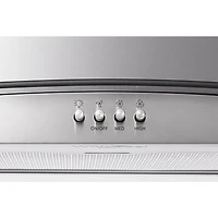 inch Stainless Curved Glass Wall Mount Canopy Range Hood