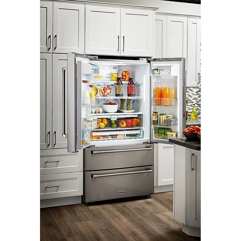 20.7 Cu. Ft. Stainless 4-Door Counter-Depth French Door Refrigerator