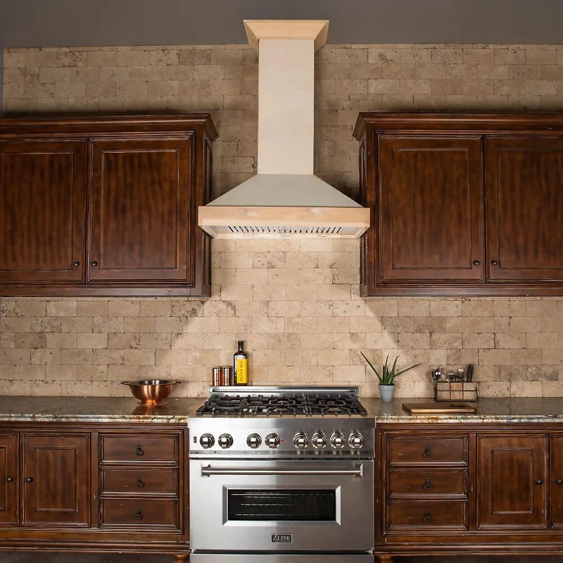 36 inch Unfinished Wood Wall Mount Range Hood