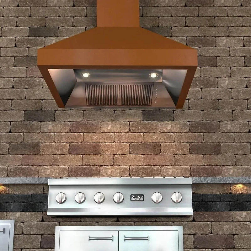30 inch Copper Professional Collection Outdoor Approved Wall Range Hood