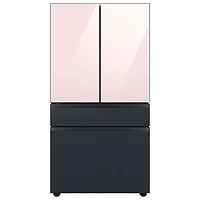 Bespoke 4-Door French Door Refrigerator Panel - Top Panel - Pink Glass