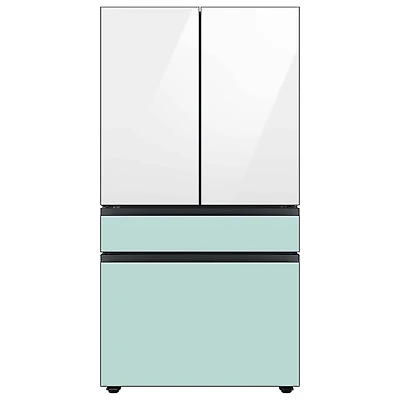 Bespoke 4-Door French Door Refrigerator Panel - Middle Panel - Morning Blue Glass