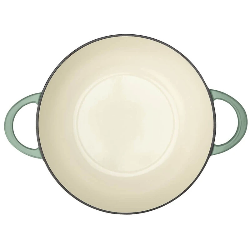 Chefs Classic Enameled Cast Iron 2-in-1 Cookware Set - Sage Green - Open Box