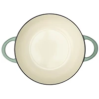 Chefs Classic Enameled Cast Iron 2-in-1 Cookware Set - Sage Green - Open Box