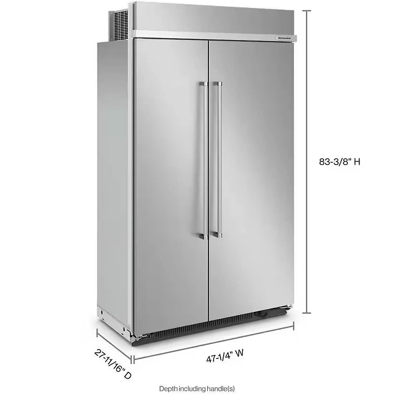 30 Cu. Ft. Stainless PrintShield Built-In Side-by-Side Refrigerator