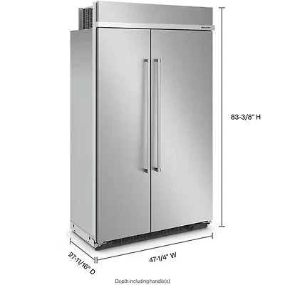 30 Cu. Ft. Stainless PrintShield Built-In Side-by-Side Refrigerator