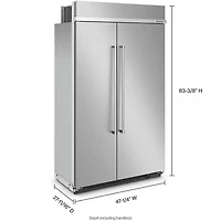 30 Cu. Ft. Stainless PrintShield Built-In Side-by-Side Refrigerator