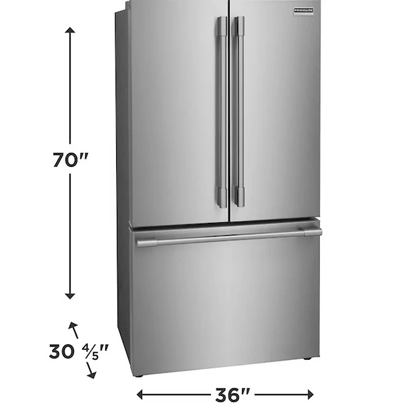 23.3 Cu. Ft. Stainless Steel French Door Counter-Depth Refrigerator