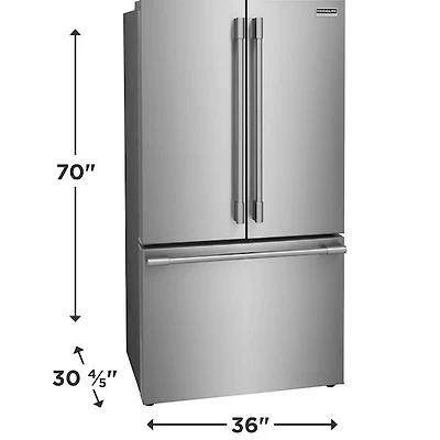 23.3 Cu. Ft. Stainless Steel French Door Counter-Depth Refrigerator