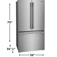23.3 Cu. Ft. Stainless Steel French Door Counter-Depth Refrigerator