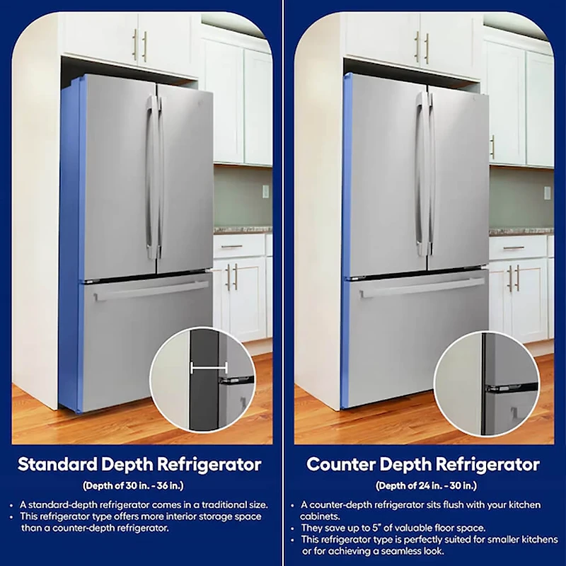 23.3 Cu. Ft. Stainless Steel French Door Counter-Depth Refrigerator