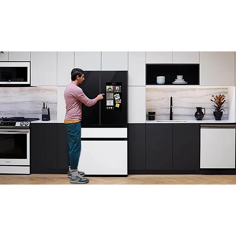 29 Cu. Ft. Bespoke Matte Black 4-Door French Door Refrigerator