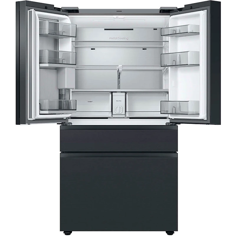 29 Cu. Ft. Bespoke Matte Black 4-Door French Door Refrigerator