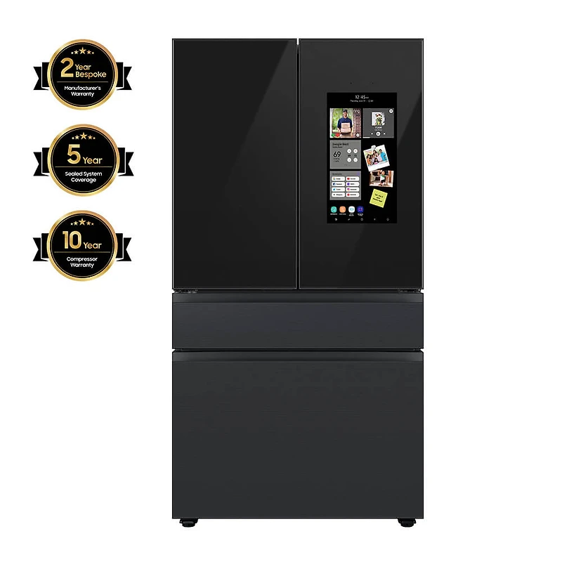 29 Cu. Ft. Bespoke Matte Black 4-Door French Door Refrigerator