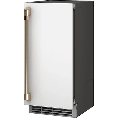 Matte White with Brushed Bronze Handle Ice Maker Door Kit
